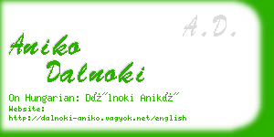 aniko dalnoki business card